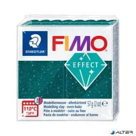   Gyurma, 57 g, égethető, FIMO "Effect", csillámos zöld