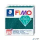 Gyurma, 57 g, égethető, FIMO "Effect", csillámos zöld