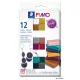 Gyurma, készlet, 12x25 g, égethető, FIMO 'Effect Colours', 12 különböző csillámos szín