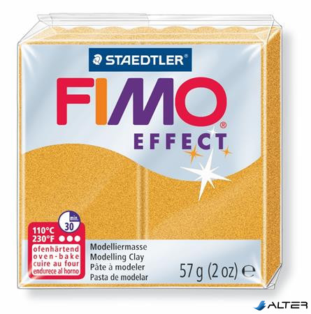 Gyurma, 57 g, égethető, FIMO "Effect", metál arany