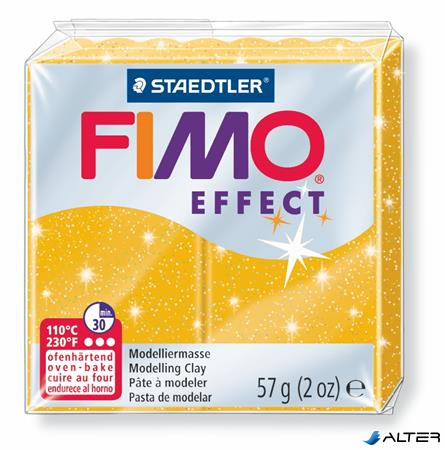 Gyurma, 57 g, égethető, FIMO "Effect", csillámos arany