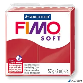   Gyurma, 57 g, égethető, FIMO "Soft", karácsonyi piros