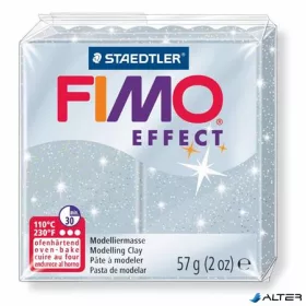  Gyurma, 57 g, égethető, FIMO 'Effect', csillámos ezüst
