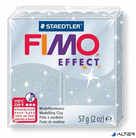 Gyurma, 57 g, égethető, FIMO "Effect", csillámos ezüst