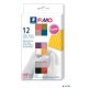 Gyurma, készlet, 12x25 g, égethető, FIMO "Soft Fashion", 12 különböző szín