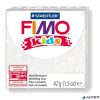 Gyurma, 42 g, égethető, FIMO "Kids", glitteres fehér