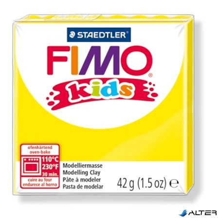 Gyurma, 42 g, égethető, FIMO "Kids", sárga