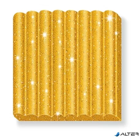Gyurma, 42 g, égethető, FIMO 'Kids', glitteres arany