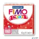 Gyurma, 42 g, égethető, FIMO 'Kids', glitteres piros