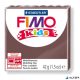 Gyurma, 42 g, égethető, FIMO "Kids", barna