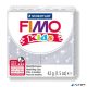 Gyurma, 42 g, égethető, FIMO "Kids", glitteres ezüst