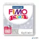 Gyurma, 42 g, égethető, FIMO 'Kids', glitteres ezüst