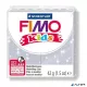 Gyurma, 42 g, égethető, FIMO "Kids", glitteres ezüst