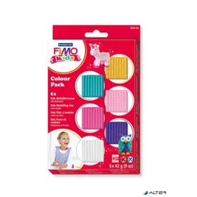   Gyurma készlet, 6x42 g, égethető, lányoknak, FIMO "Kids Color Pack", 6 különböző szín