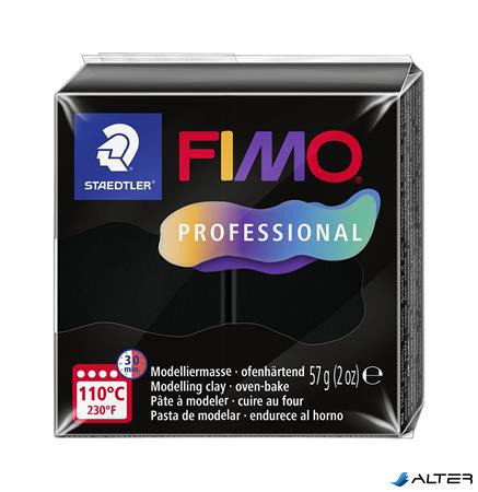 Gyurma, 57 g, égethető, FIMO "Professional", fekete