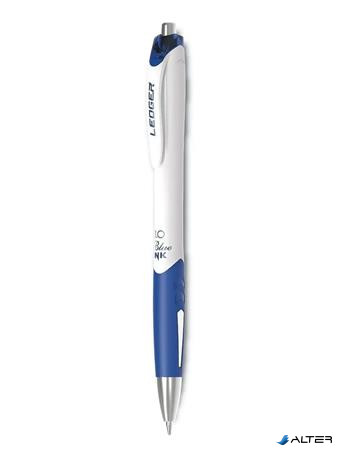 Golyóstoll, 0,5 mm, nyomógombos, FLEXOFFICE "Ledger", kék