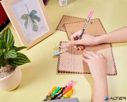 Golyóstoll, 0,25 mm, kupakos, FLEXOFFICE "FO-058 Tropical", kék