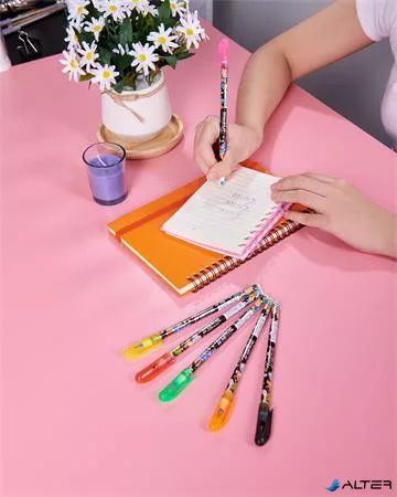 Golyóstoll, 0,25 mm, kupakos, FLEXOFFICE "FO-058 Tropical", kék