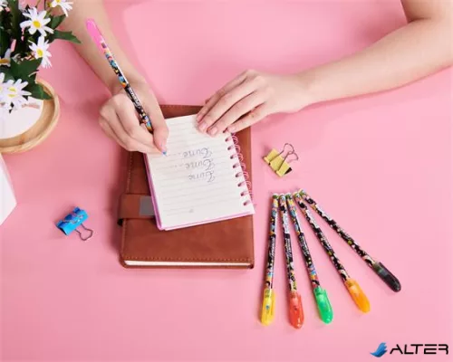 Golyóstoll, 0,25 mm, kupakos, FLEXOFFICE "FO-058 Tropical", kék