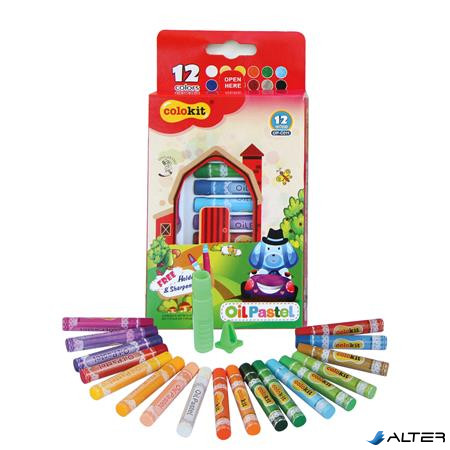 Olajpasztell kréta COLOKIT 'Oil Pastel', 12 különböző szín