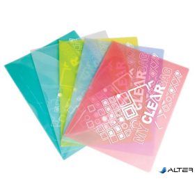   Irattartó tasak, A4, PP, patentos, 180 mikron, FLEXOFFICE "FO-CBF05", vegyes színek