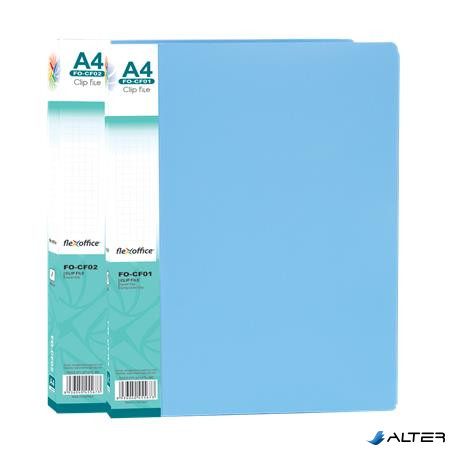 Villámzáras mappa, PP, A4, FLEXOFFICE 'FO-CF02', kék