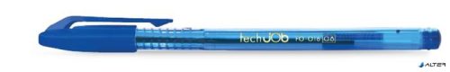 Golyóstoll, 0,4 mm, kupakos, FLEXOFFICE "TechJob", kék