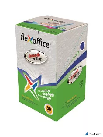 Golyóstoll, 0,25 mm, nyomógombos, FLEXOFFICE "Jonat", piros