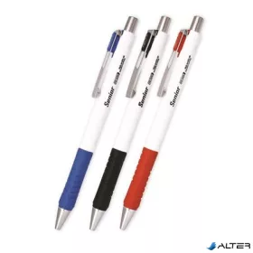   Golyóstoll, 0,4 mm, nyomógombos, vegyes színű tolltest, FLEXOFFICE 'Senior', kék