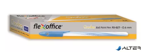 Golyóstoll, 0,3 mm, kupakos, FLEXOFFICE "Candee", kék
