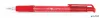 Golyóstoll, 0,4 mm, nyomógombos, FLEXOFFICE "EasyGrip", piros