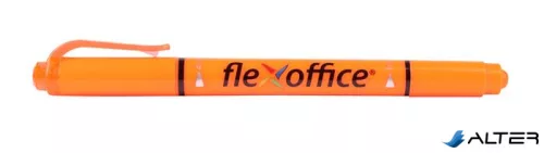 Szövegkiemelő, 1,0/4,0 mm, kétvégű, FLEXOFFICE "HL01", narancs