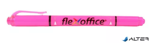 Szövegkiemelő, 1,0/4,0 mm, kétvégű, FLEXOFFICE "HL01", rózsaszín