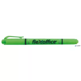   Szövegkiemelő, 1,0/4,0 mm, kétvégű, FLEXOFFICE "HL01", zöld