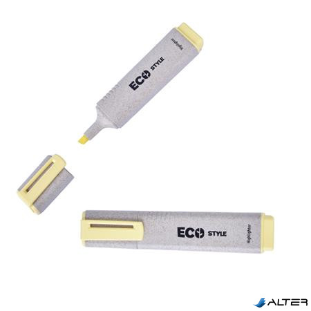 Szövegkiemelő, 1-4 mm, FLEXOFFICE "HL05 Eco Style", sárga