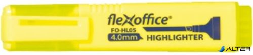 Szövegkiemelő, 1-4 mm, FLEXOFFICE 'HL05', sárga