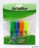 Szövegkiemelő készlet, 1-4 mm, FLEXOFFICE 'HL05', 4 különböző szín