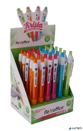 Nyomósirón 0,5 mm, FLEXOFFICE "Krista", vegyes szín