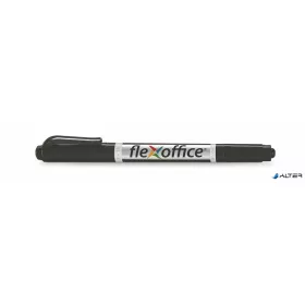   Alkoholos marker, 0,4/1,0 mm, kúpos, kétvégű, FLEXOFFICE "PM01", fekete