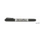 Alkoholos marker, 0,4/1,0 mm, kúpos, kétvégű, FLEXOFFICE 'PM01', fekete