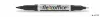 Alkoholos marker, 0,4/1,0 mm, kúpos, kétvégű, FLEXOFFICE "PM01", fekete