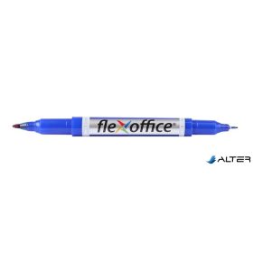   Alkoholos marker, 0,4/1,0 mm, kúpos, kétvégű, FLEXOFFICE "PM01", kék