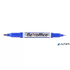   Alkoholos marker, 0,4/1,0 mm, kúpos, kétvégű, FLEXOFFICE "PM01", kék
