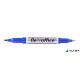 Alkoholos marker, 0,4/1,0 mm, kúpos, kétvégű, FLEXOFFICE 'PM01', kék