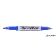 Alkoholos marker, 0,4/1,0 mm, kúpos, kétvégű, FLEXOFFICE "PM01", kék