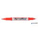 Alkoholos marker, 0,4/1,0 mm, kúpos, kétvégű, FLEXOFFICE 'PM01', piros