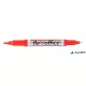 Alkoholos marker, 0,4/1,0 mm, kúpos, kétvégű, FLEXOFFICE "PM01", piros