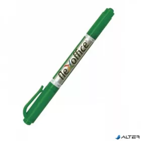   Alkoholos marker, 0,4/1,0 mm, kúpos, kétvégű, FLEXOFFICE "PM01", zöld