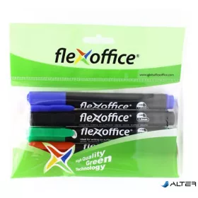   Alkoholos marker, 1,5 mm, kúpos, FLEXOFFICE "PM03", 4 különböző szín