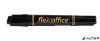 Alkoholos marker, 0,8/6,0 mm, kúpos/vágott, kétvégű, FLEXOFFICE "PM04", fekete